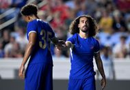 Marc Cucurella (right) is ready to leave Stamford Bridge in January.